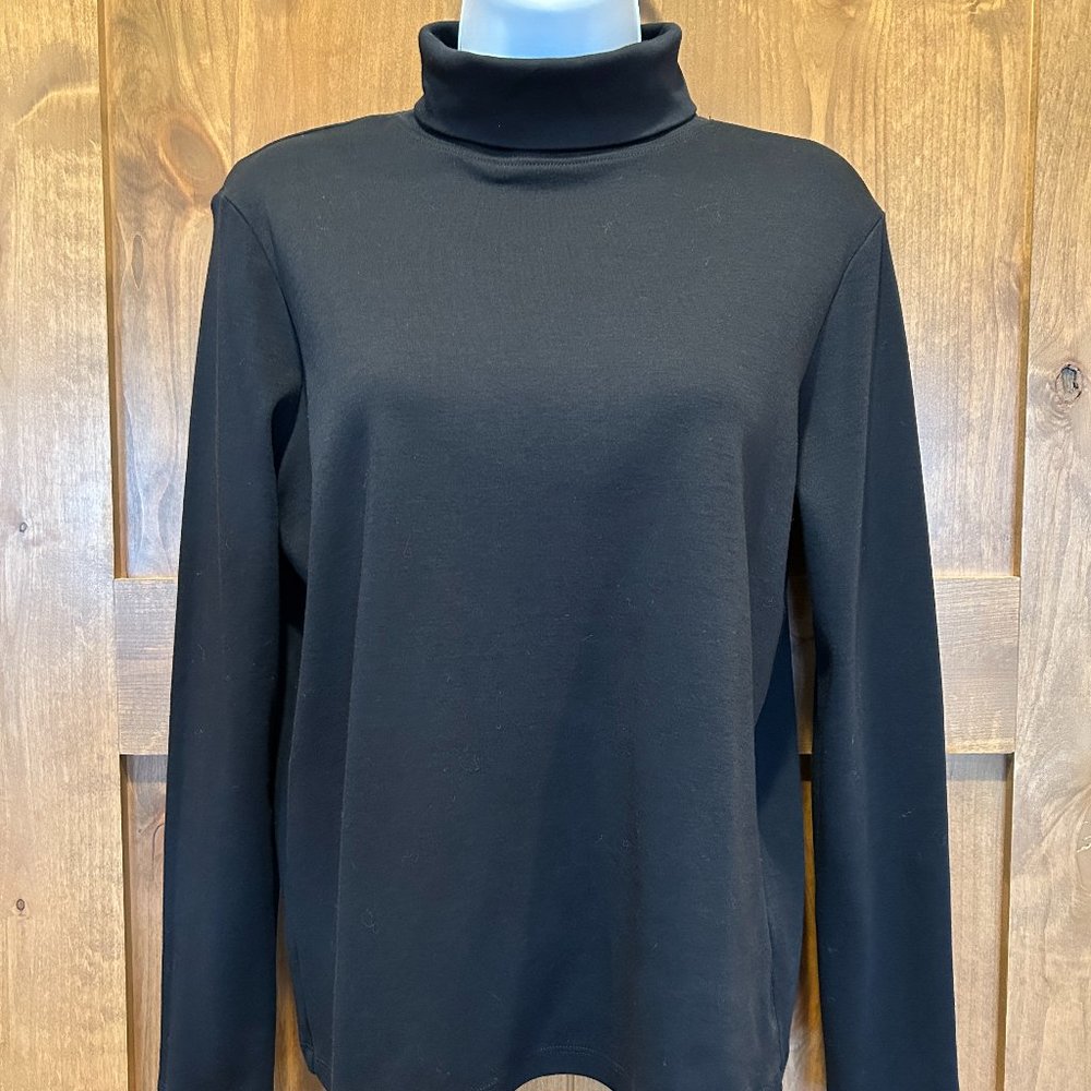 L.L. Bean Pima Cotton Turtleneck in Black - Picture 4 of 12